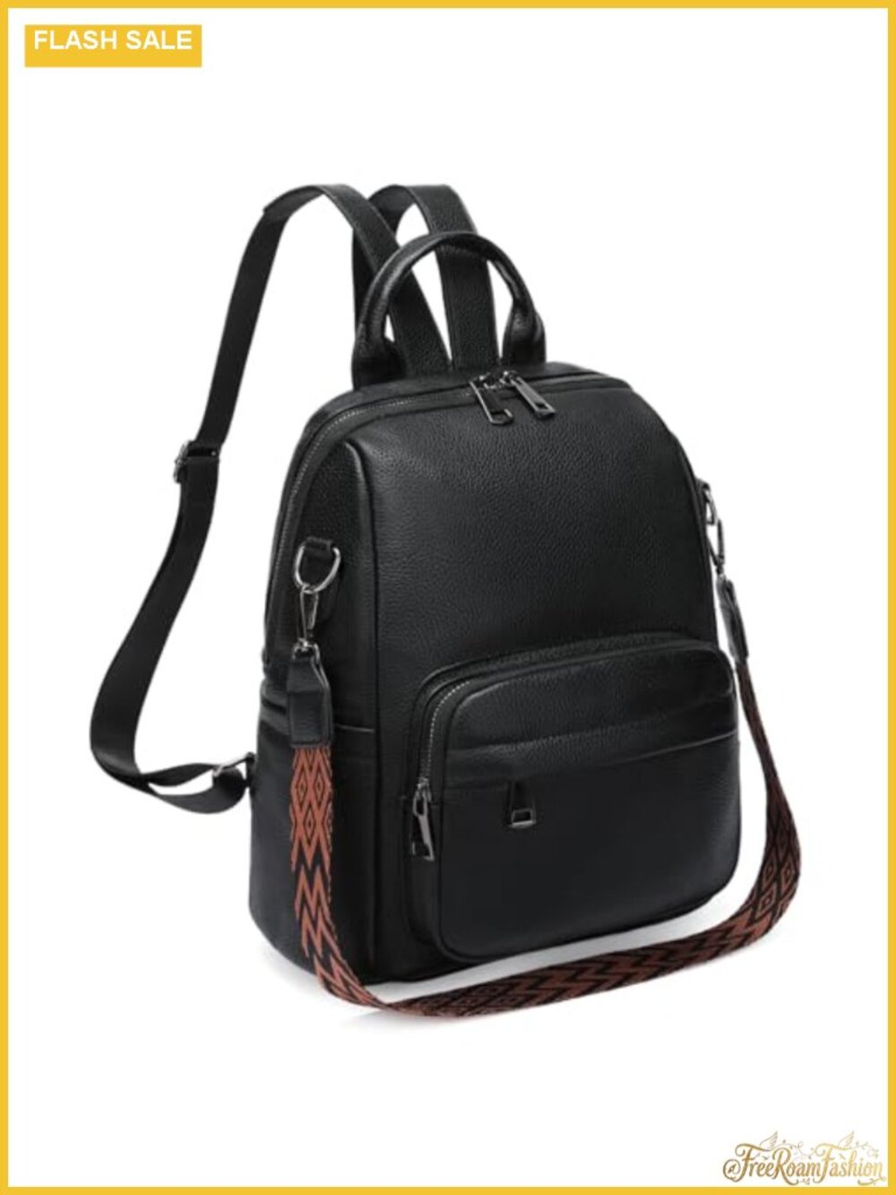 Women's Vegan Leather Mini Backpack with Pockets